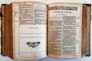 1639 HOLY BIBLE Old Testaments Apocrypha Common Prayer Book of Psalms 6