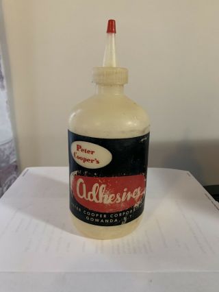 Vintage Peter Cooper Corporation Adhesives Glue Bottle.  Gowanda Ny