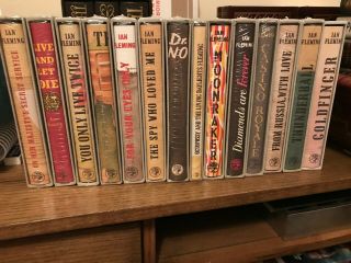 James Bond,  Ian Fleming,  First Edition Library Fel,  Complete 14 Book Set,