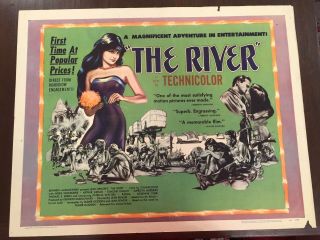 Mid - Century Modern Movie Poster of THE RIVER 1952 vintage Jean Renoir 2