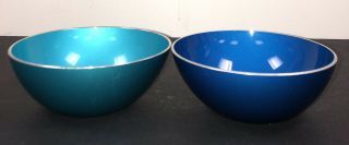 2 Emalox Norway Anodized Aluminum Bowls 5”