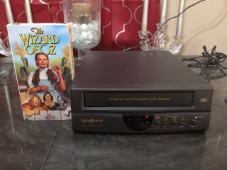 Vintage Broksonic Video Cassette Player Vcr Digital Auto Tracking Vpdt - 648worc