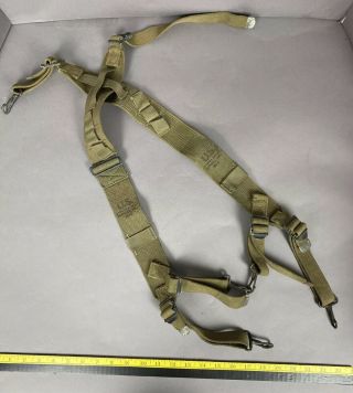 Vintage Ww2 Us Army M - 1944 Equipment Suspenders,  Pack Field Cargo Dated 1944