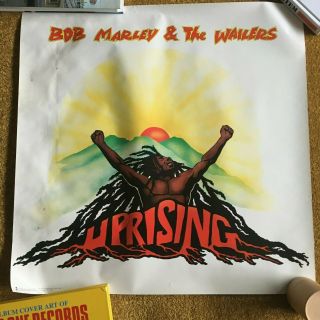 Bob Marley Uprising 23 " X 23 " Vintage 1980 Promo Poster Island Records