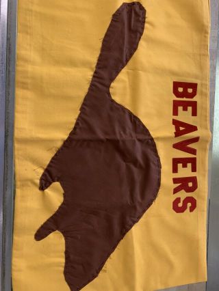 Bsa Boy Scouts Of America Beavers Flag Banner Vintage