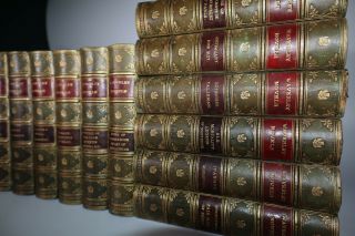 1871 The Waverley Novels Sir Walter SCOTT 26 Vols in 13 Half Leather Binding 2