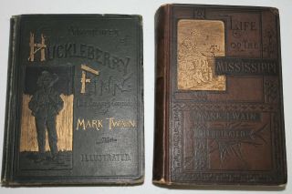Mark Twain Huckleberry Finn First Edition Life On The Mississippi Books