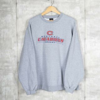 Montreal Canadiens Vintage Bulletin Athletic Sweatshirt Size 2xl Gray Nhl Hockey