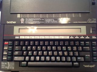 Brother Electronic Word Processing Typewriter Ax - 28 - Vintage