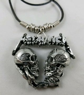 Metallica Official Vintage 1993 Pewter Necklace Pendant Uk Import Poker/alchemy