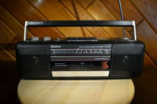 Vintage Sony Sound Rider Cfs - 210 Boom Box Tape Deck Radio Ghetto Blaster Exc