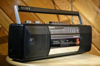 Vintage Sony Sound Rider CFS - 210 Boom Box Tape Deck Radio Ghetto blaster EXC 2