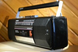 Vintage Sony Sound Rider CFS - 210 Boom Box Tape Deck Radio Ghetto blaster EXC 3