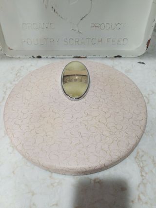 Vintage Pink Counselor Bathroom Scale Home Décor Gold Circles