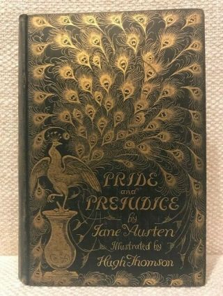 Pride And Prejudice - Jane Austen - Peacock Binding - 1895 Hugh Thomson Illustra
