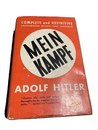 Mein Kampf Adolf Hitler Fully Critically Annotated Book 1941 Reynal & Hitchcock