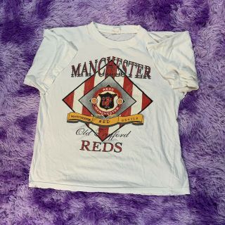 Vintage 90’s Manchester United Reds Futbol Soccer Shirt Medium Large Trafford