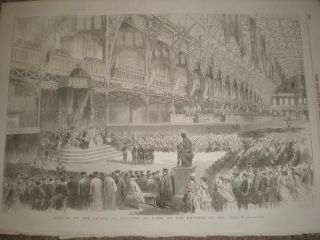 Napoleon Iii France Palace Of Industry Building Paris Exhibition 1855 Ref Av