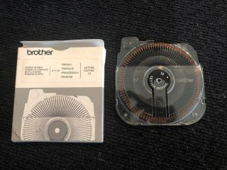 Vintage Brother Typewriter Daisy Wheel Cassette Letter Gothic 12 (french)