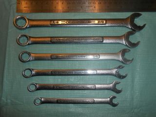 Vintage 6 Pc " Craftsman Usa Va " Speed Combination Wrench Set 5/16 " - 5/8 "