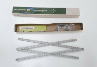 Vintage Rumold Pantograf P6 50cm Complete Clamp Instructions Pantograph