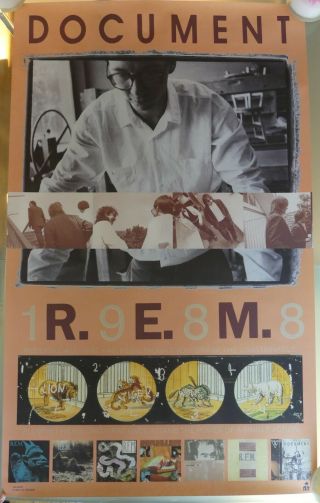 Rem R.  E.  M.  Document Poster Vintage 1988