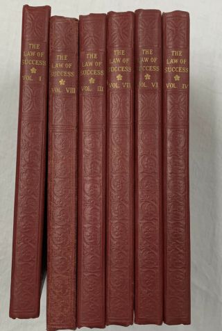 (6) Napolean Hill’s The Law Of Success 6 Volumes 1944 Great Shape