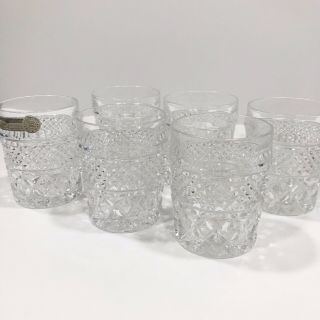 Vintage Czech Bohemia Lead Crystal Whiskey Glasses,  Set of 6 Cut Glass Cocktail 3