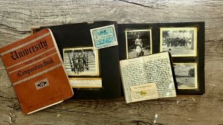 Circa 1943 Handwritten Diary Photo Album Us Navy Seabee Hebrides Islands