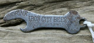 Vintage Early Drink Iron City Beer Bottle Opener Pittsburgh Brewing Co.  (c31)