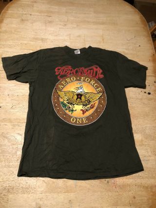 Vtg 1999 Aerosmith Aero Force One Tour Concert T - Shirt 90 