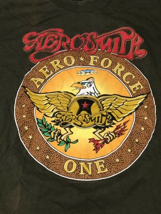 Vtg 1999 Aerosmith Aero Force One Tour Concert T - Shirt 90 ' s Classic Rock Sz XL 2