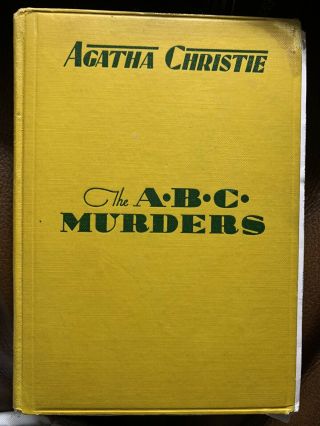 The Abc Murders By Agatha Christie 1936 Yellow Hardcover Second Edition