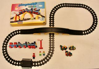 Playmobil 123 Train & Bridge Tracks Set 6606 W/ Box Vintage 1998 Complete,
