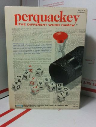 1970 Lakeside Perquackey Word Dice Game 8313 - No Instructions - Good Shape