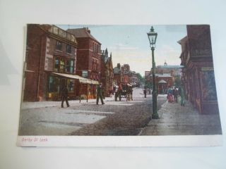 Leek,  Derby Street Published By J.  Mellor,  Leek,  Vintage Picture Postcard §b2155