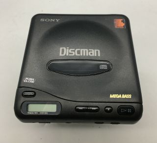 Vintage Sony D - 11 Discman Mega Bass Compact Disc Player W/ Batteries C04