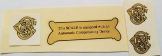 Gold Computing Scale Co.  Water Transfer Decals
