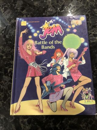 1986 Jem Battle Of The Bands Book Golden Jem & The Holograms Vintage Rare Htf