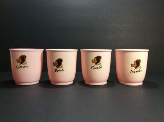 Vtg Pink Westland Plastics Tommee Tippee Nursery Babychanging Station Cups Qty 4