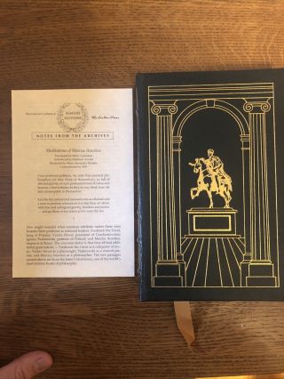 Easton Press Meditations Of Marcus Aurelius Rare Famous Editions With Rare Note