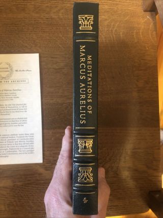 Easton Press Meditations of Marcus Aurelius Rare Famous Editions with rare Note 3