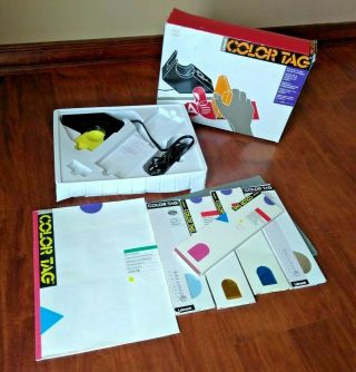 Vintage Letraset Color Tag Complete W/ Box,  5 Boxes Of Strips Pantone