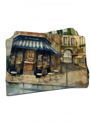 8 Vintage French Paris Cafe Restaurant Set Of Cork Back Placemats