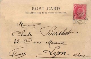 Vintage Postcard,  European General Hospital,  Aden - Posted 1903,  One Anna Stamp 2