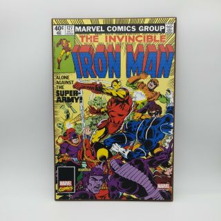 Iron Man Wall Art Wooden Back Vintage Comic 13 " X19 " 1979 Cover Issue 127 Marvel
