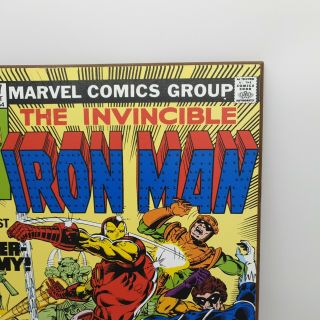 Iron Man Wall Art Wooden Back Vintage Comic 13 