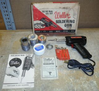 Vintage Weller 8200n 100/140 Watt Soldering Gun W Tips,  Book & Box Bw5