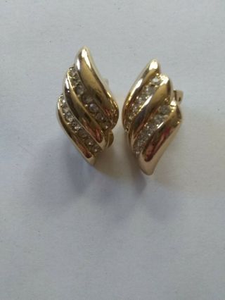 Vintage Christian Dior Clip Earrings Missing Back On One