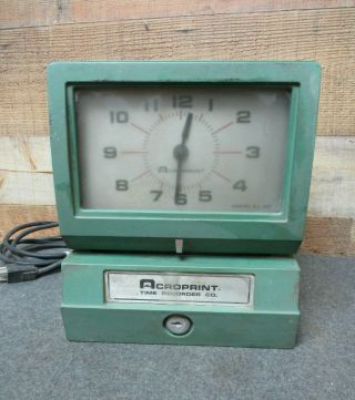 Vintage Acroprint Electric Time Clock 1500r4